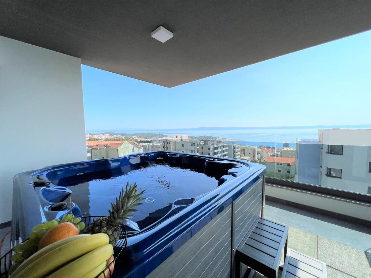 Апартаменты Lux Penthouse Panoramic View With Jacuzzi Макарска Экстерьер фото
