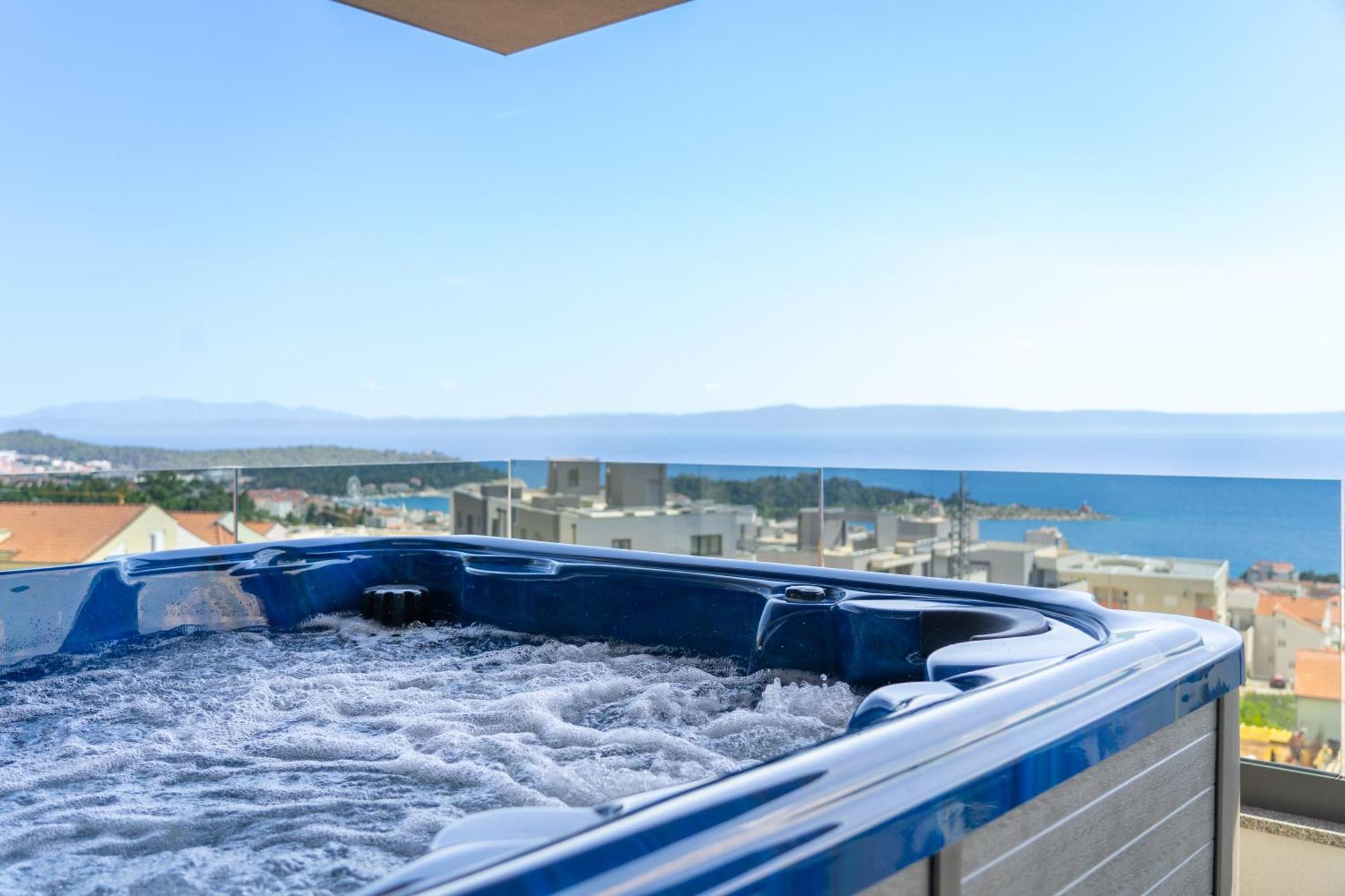Апартаменты Lux Penthouse Panoramic View With Jacuzzi Макарска Экстерьер фото