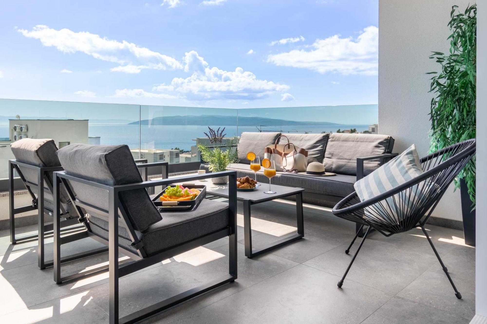 Апартаменты Lux Penthouse Panoramic View With Jacuzzi Макарска Экстерьер фото