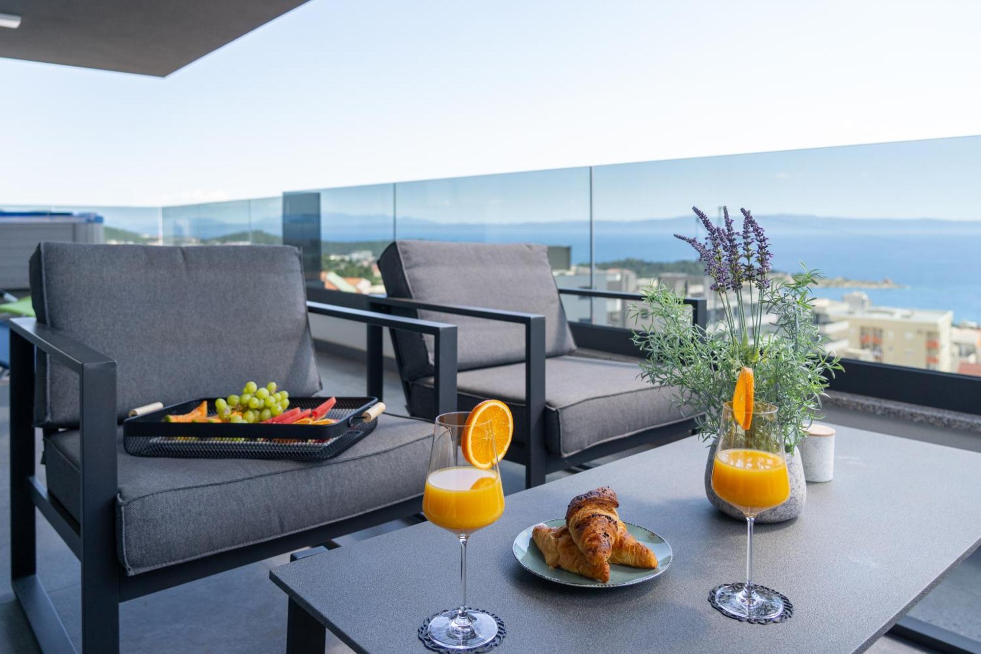 Апартаменты Lux Penthouse Panoramic View With Jacuzzi Макарска Экстерьер фото