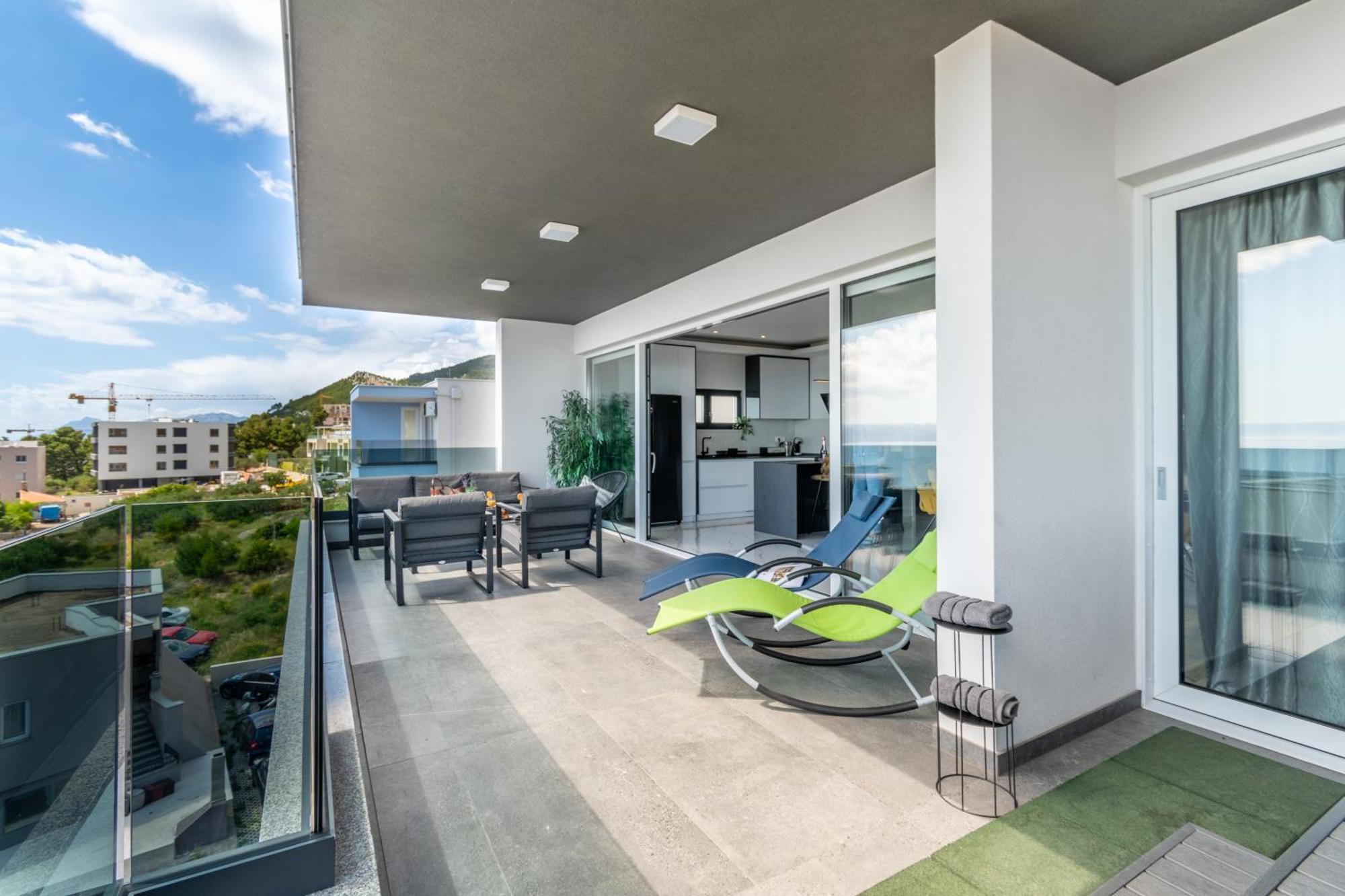 Апартаменты Lux Penthouse Panoramic View With Jacuzzi Макарска Экстерьер фото